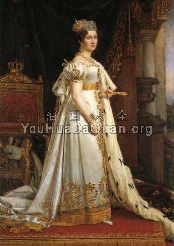 Portrait of Therese, Queen of Bavaria - 约瑟夫·卡尔·斯蒂勒